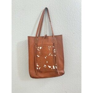 PAMELA V - Leather Laser Cut FloralHandbag